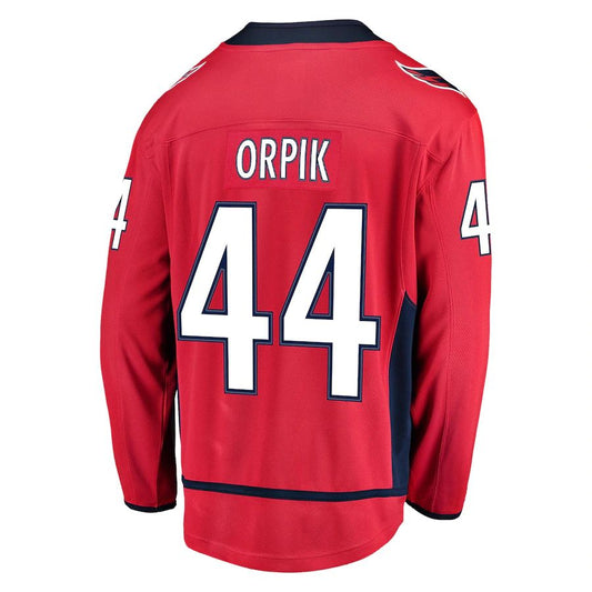 W.Capitals #44 Brooks Orpik Fanatics Branded Breakaway Home Player Jersey Red Stitched American Hockey Jerseys CROVYIE