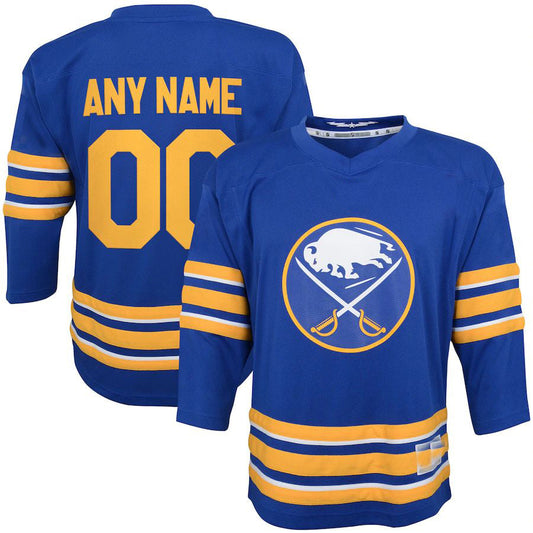 Custom B.Sabres Infant Team Home Replica Jersey Royal Stitched American Hockey Jerseys CROVYIE