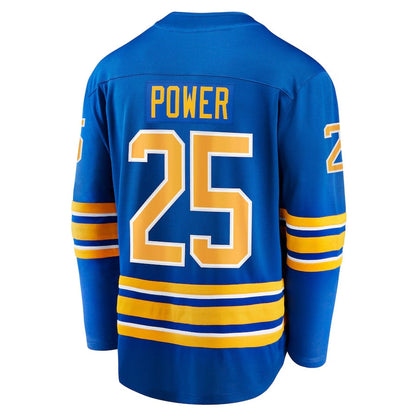 B.Sabres #25 Owen Power Fanatics Home Breakaway Player Jersey - Royal Stitched American Hockey Jerseys CROVYIE