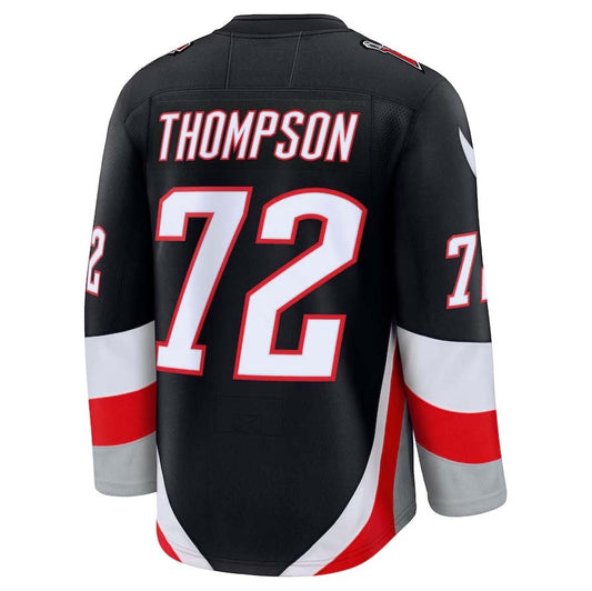 B.Sabres #72 Tage Thompson Fanatics Alternate Premium Jersey - Black Stitched American Hockey Jerseys CROVYIE