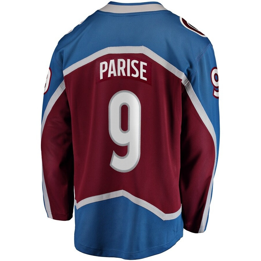 C.Avalanche #9 Zach Parise Fanatics Home Premier Breakaway Player Jersey - Maroon Stitched American Hockey Jerseys CROVYIE