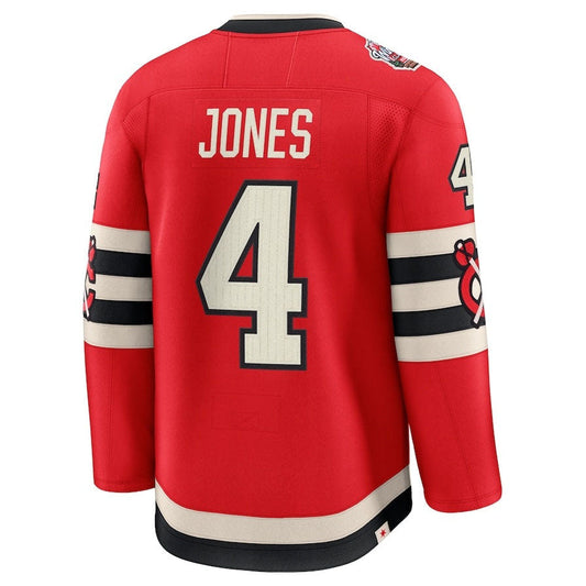 C.Blackhawks #4 Seth Jones Fanatics 2025 Winter Classic Premium Player Jersey - Red Stitched American Hockey Jerseys CROVYIE
