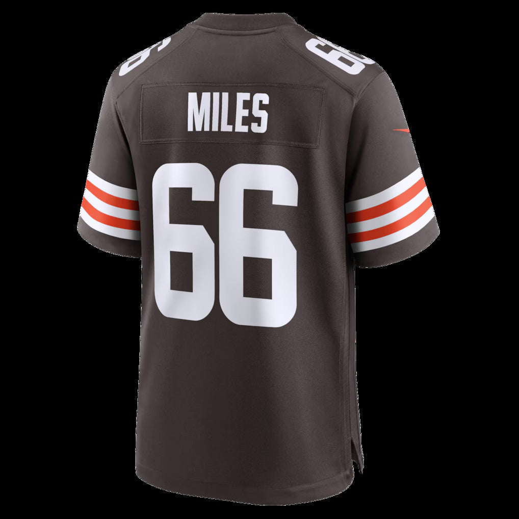 C.Browns #66 Joshua Miles Brown Team Game Stitched American Football Jerseys