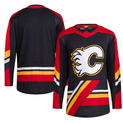 C.Flames Reverse Retro 2.0 Authentic Blank Jersey Black Stitched American Hockey Jerseys CROVYIE