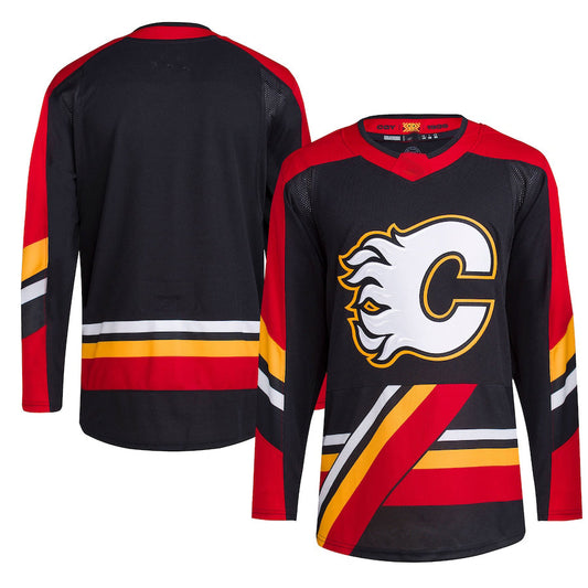 C.Flames Reverse Retro 2.0 Authentic Blank Jersey Black Stitched American Hockey Jerseys CROVYIE