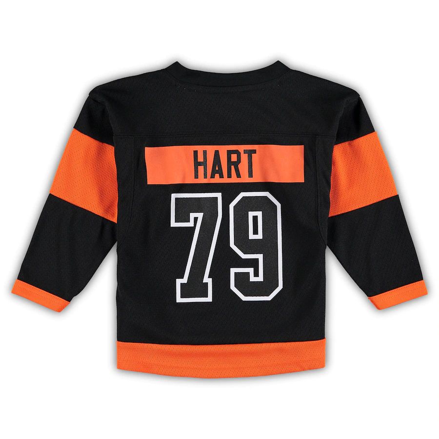 P.Flyers #79 Carter Hart Toddler 2018-19 Alternate Replica Player Jersey Stitched American Hockey Jerseys CROVYIE