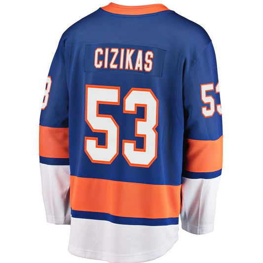 NY.Islanders #53 Casey Cizikas Fanatics Branded Breakaway Player Jersey Royal Stitched American Hockey Jerseys CROVYIE