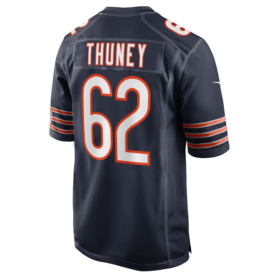 C.Bears #62 Joe Thuney Navy Team Game American Football Jerseys