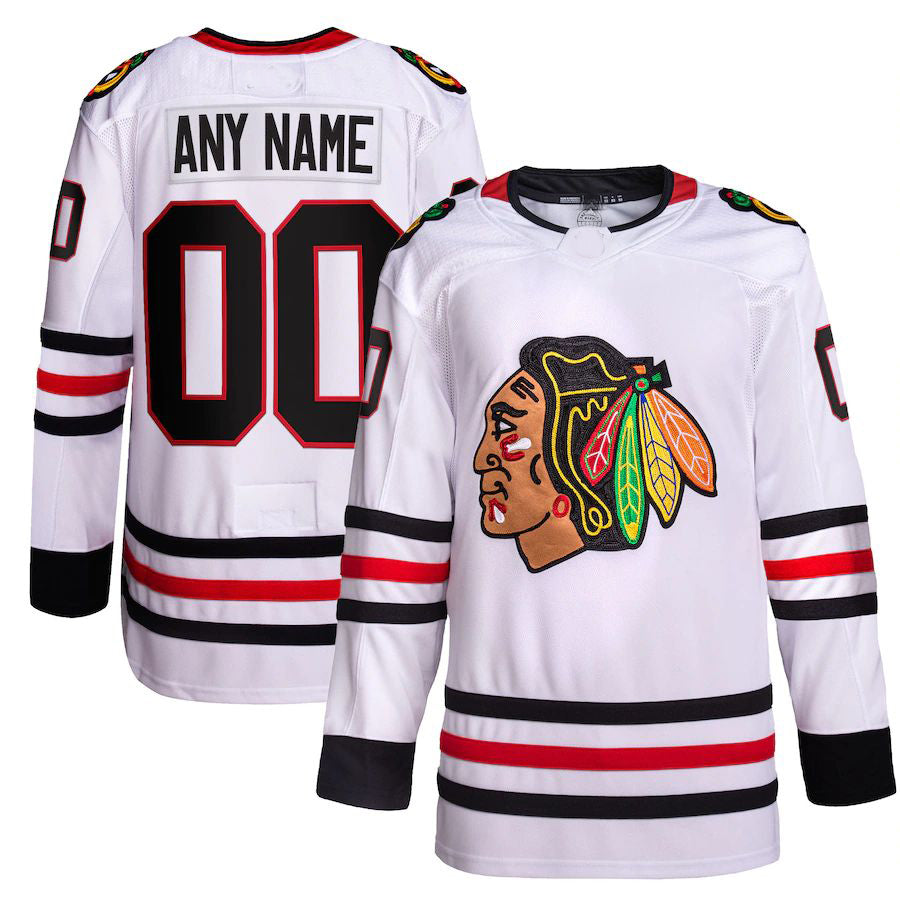 Custom C.Blackhawks Away Primegreen Authentic Pro Jersey White Stitched American Hockey Jerseys CROVYIE