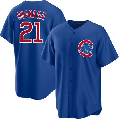 Chicago Cubs #21 Sh¨­ta Imanaga Blue Cool Base Stitched Baseball Jersey