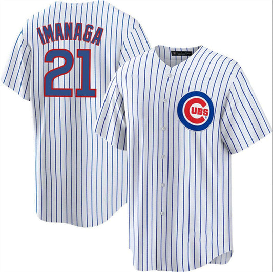 Chicago Cubs #21 Sh¨­ta Imanaga White Cool Base Stitched Baseball Jersey