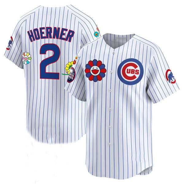 Chicago Cubs #2 Nico Hoerner White 2025 Tokyo Series Limited Stitched Baseball Jersey