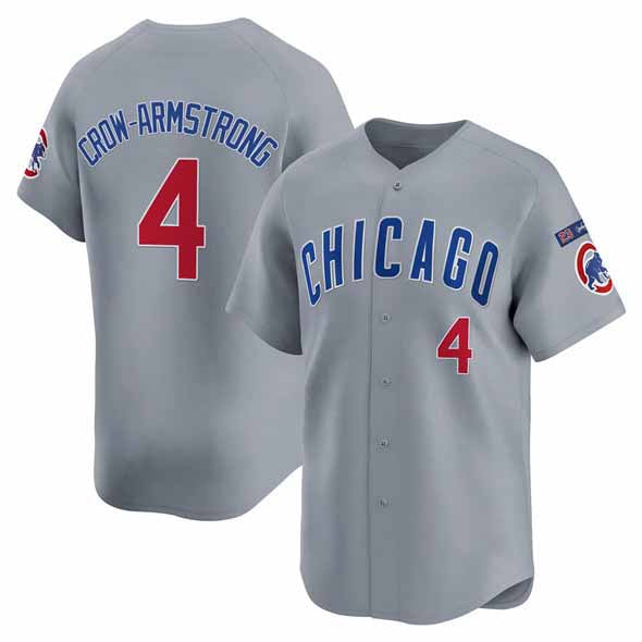 Chicago Cubs #4 Pete Crow-Armstrong Gray 'Ryne Sandberg Tribute' Vapor Limited V3 Stitched Baseball Jersey