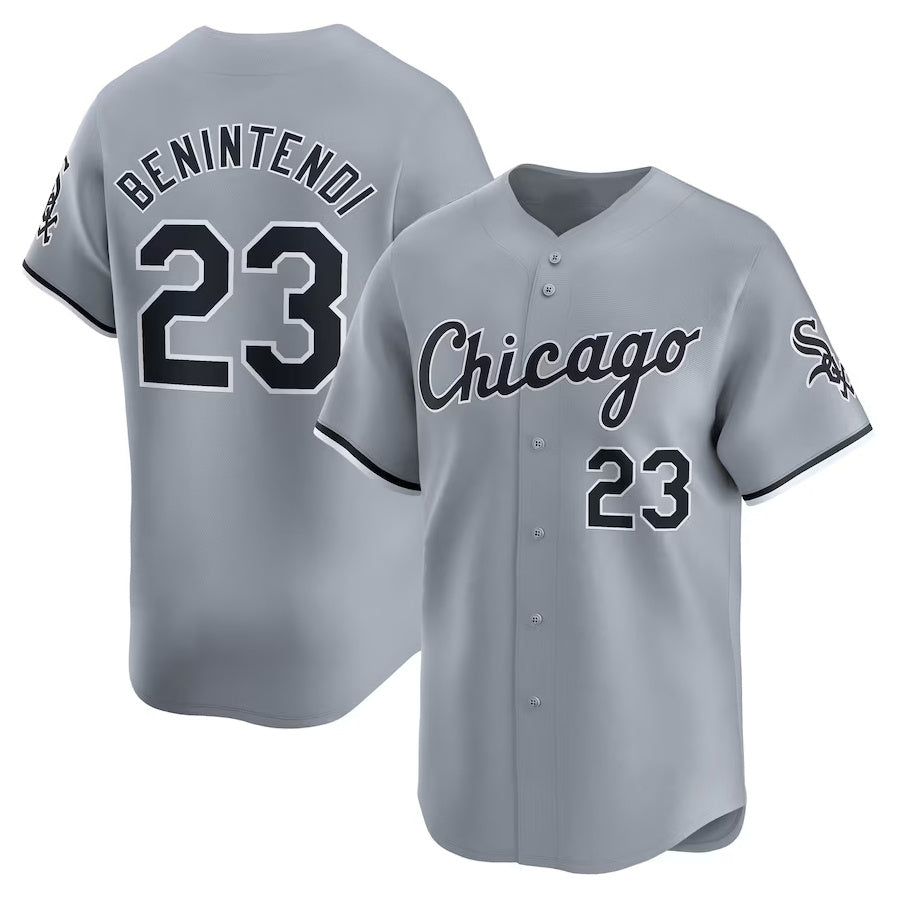 Chicago White Sox #23 Andrew Benintendi Road Limited Player Jersey ¨C White Stitched Baseball Jersey