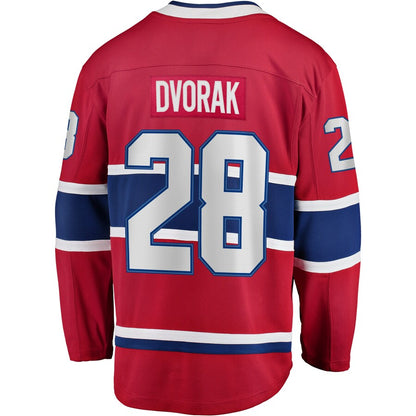 M.Canadiens #28 Christian Dvorak Fanatics Branded Home Breakaway Player Jersey Red Stitched American Hockey Jerseys CROVYIE