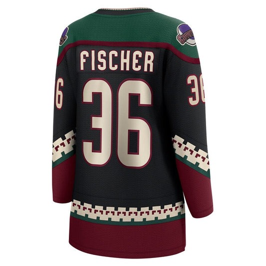 A.Coyotes #36 Christian Fischer Fanatics Branded Home Breakaway Player Jersey Black Stitched American Hockey Jerseys CROVYIE