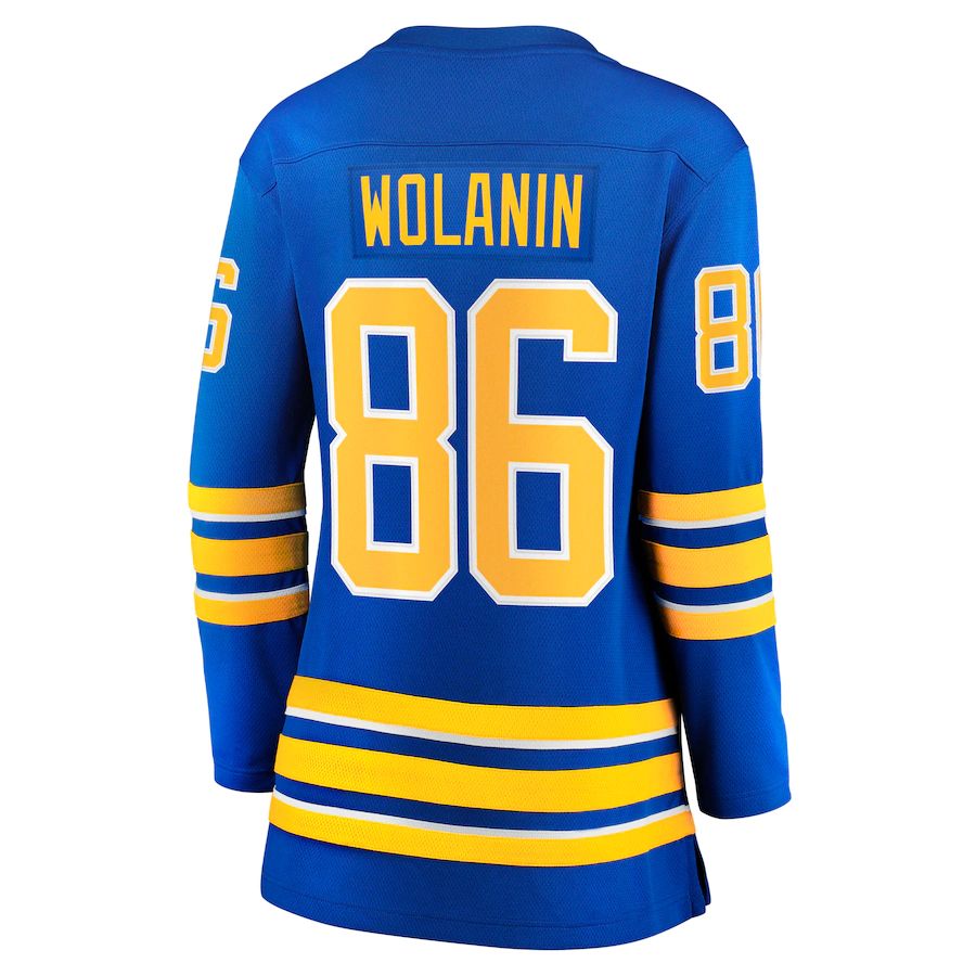 B.Sabres #86 Christian Wolanin Fanatics Branded Home Breakaway Player Jersey Royal Stitched American Hockey Jerseys CROVYIE