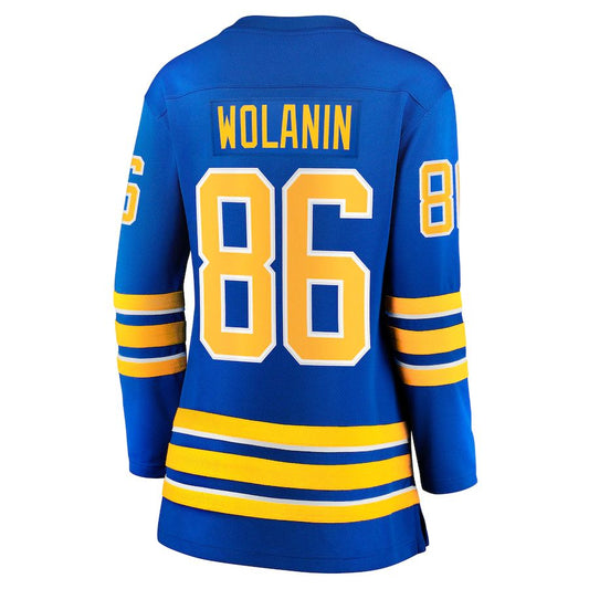 B.Sabres #86 Christian Wolanin Fanatics Branded Home Breakaway Player Jersey Royal Stitched American Hockey Jerseys CROVYIE
