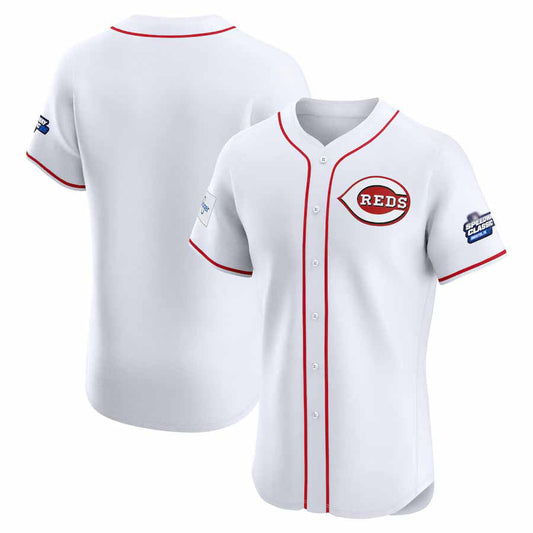 Cincinnati Reds White 2025 Speedway Classic Home Elite Stitched Baseball Jersey