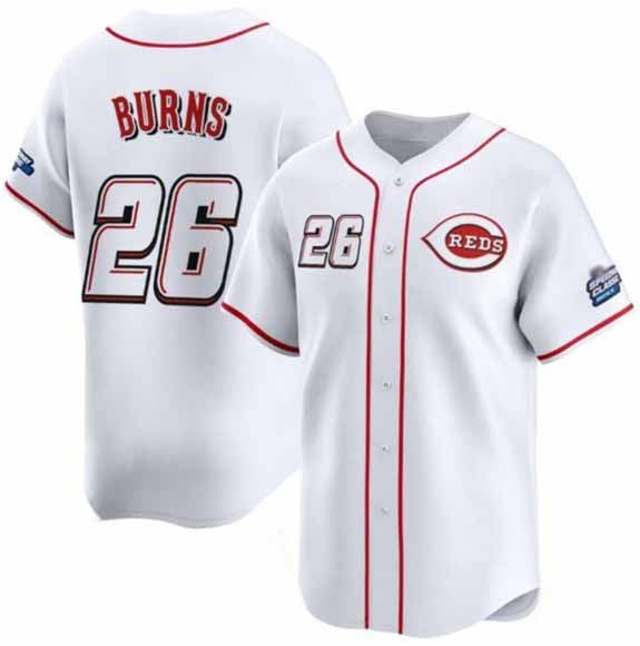 Cincinnati Reds #26 Chase Burns White 2025 Speedway Classic Home Limited Stitched Baseball Jersey