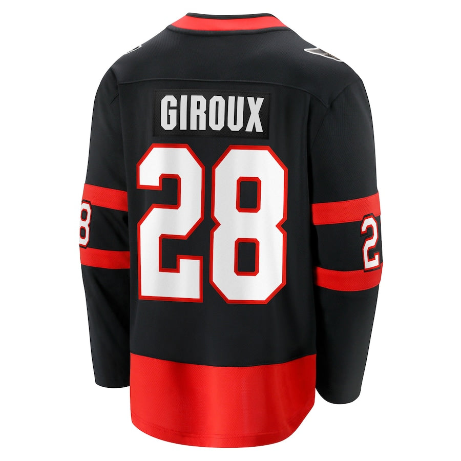 O.Senators #28 Claude Giroux Fanatics Branded Home Premier Breakaway Player Jersey Black Stitched American Hockey Jerseys CROVYIE