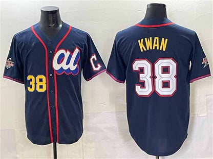 Cleveland Guardians American League #38 Steven Kwan Navy 2025 All-Star Edition Limited Stitched Baseball Jersey