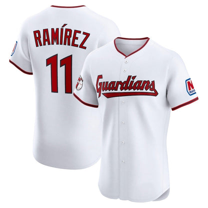 Cleveland Guardians #11 Jose Ramirez Home Elite Jersey - White American Baseball Jerseys