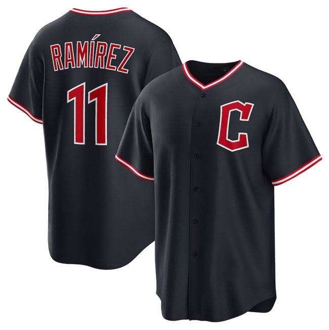 Cleveland Guardians #11 Jos¨¦ Ram¨ªrez Navy 2025 Alternate Limited Stitched Baseball Jersey