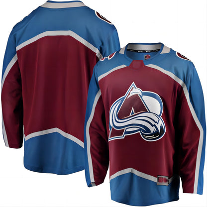 C.Avalanche Fanatics Branded Breakaway Home Jersey Burgundy Stitched American Hockey Jerseys CROVYIE