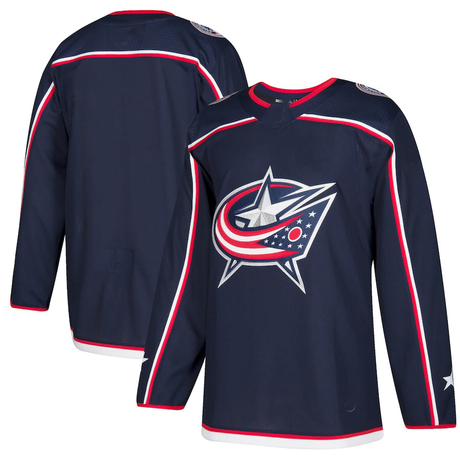 C.Blue Jackets Home Authentic Blank Jersey Navy Stitched American Hockey Jerseys CROVYIE