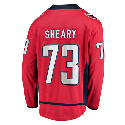 W.Capitals #73 Conor Sheary Fanatics Branded Home Breakaway Player Jersey Red Stitched American Hockey Jerseys CROVYIE