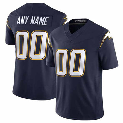 Custom LA.Chargers Active Player Navy 2025 F.U.S.E. Alternate Vapor Limited Football Stitched Football Stitched American Football Jerseys