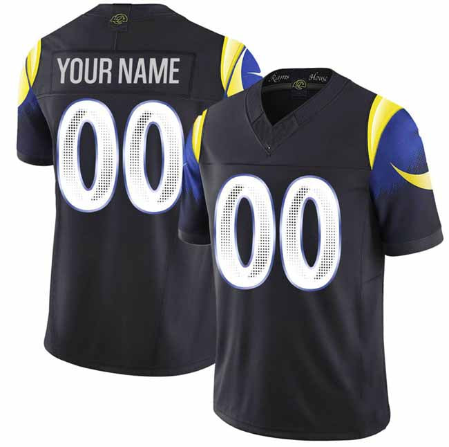 Custom LA.Rams Active Player Black 2025 F.U.S.E. Rivalries Vapor Limited Football Stitched Jersey-CROVYIE
