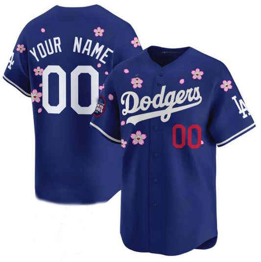 Custom Los Angeles Dodgers Active Player Royal 2025 Tokyo Series Limited Stitched Baseball Jersey
