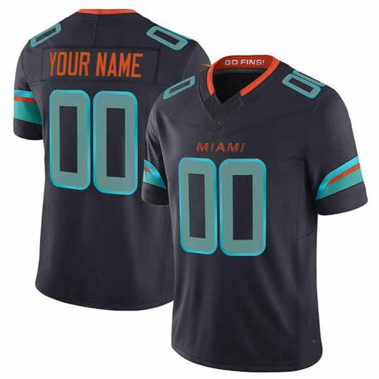 Custom M.Dolphins Active Player Black 2025 F.U.S.E. Rivalries Vapor Limited Football Stitched Jersey-CROVYIE