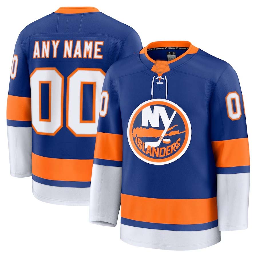Custom NY.Islanders Fanatics Home Premium Jersey - Royal Stitched American Hockey Jerseys CROVYIE