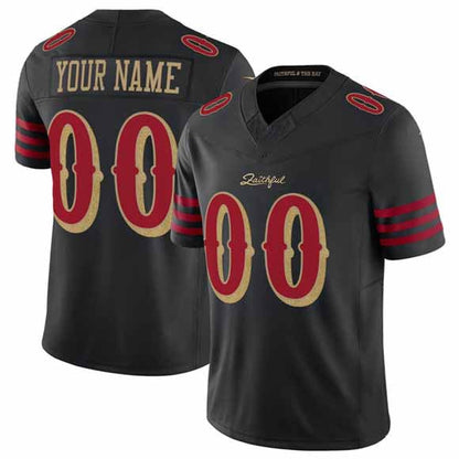 Custom SF.49ers Active Player Black 2025 F.U.S.E. Rivalries Vapor Limited Football Stitched Jersey-CROVYIE