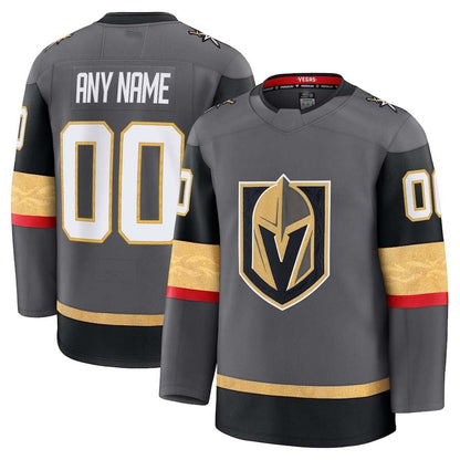 Custom V.Golden Knights Fanatics Alternate Premium Jersey - Gray Stitched American Hockey Jerseys CROVYIE