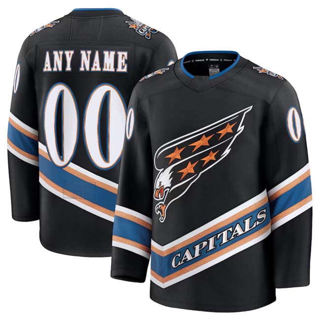 Custom W.Capitals Active Player Black 2024-25 Alternate Stitched American Hockey Jerseys CROVYIE