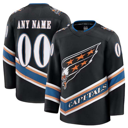 Custom W.Capitals Active Player Black 2024-25 Alternate Stitched American Hockey Jerseys CROVYIE