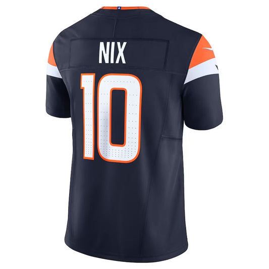 D.Broncos #10 Bo Nix Navy Alternate Vapor F.U.S.E. Limited American Football Jersey