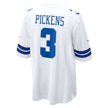D.Cowboys #3 George Pickens White Game American Football Jersey