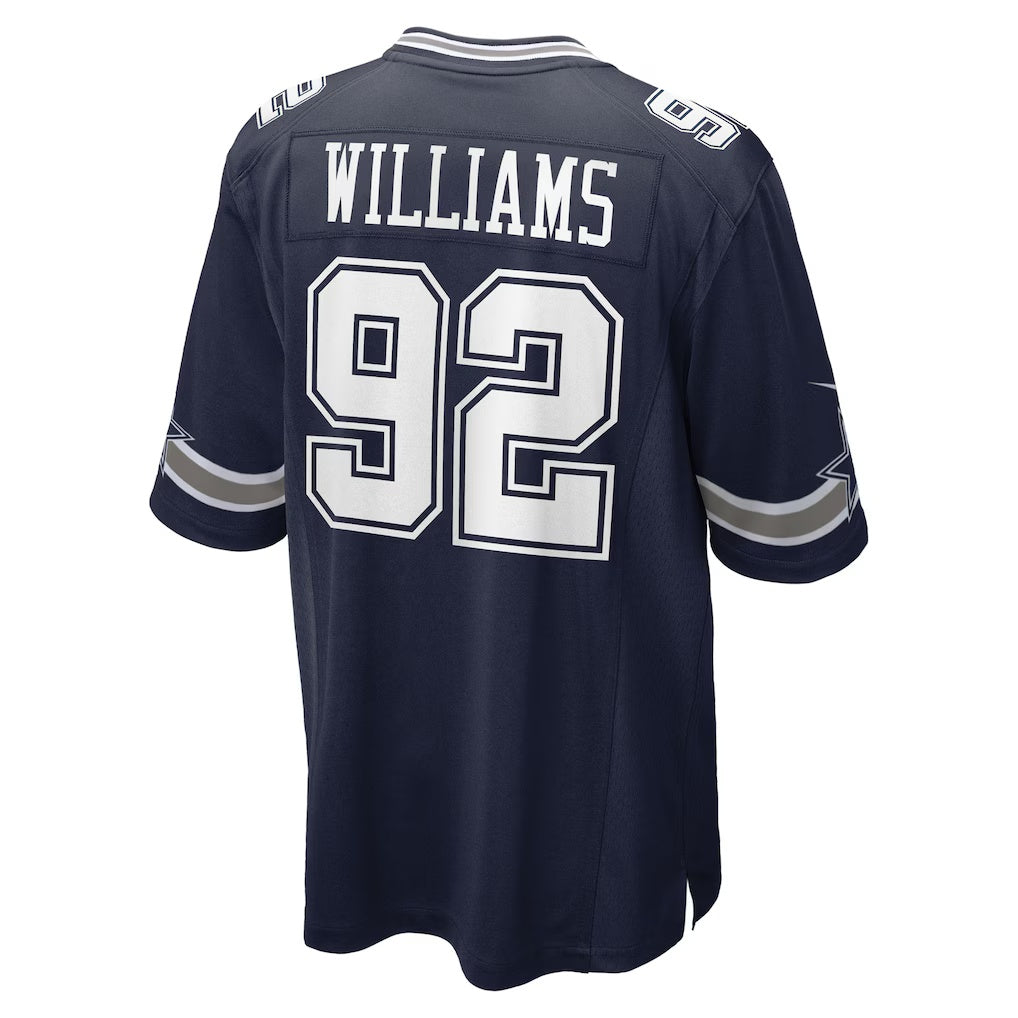 D.Cowboys #92 Quinnen Williams Navy Team Game American Football Jersey