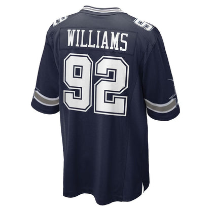 D.Cowboys #92 Quinnen Williams Navy Team Game American Football Jersey
