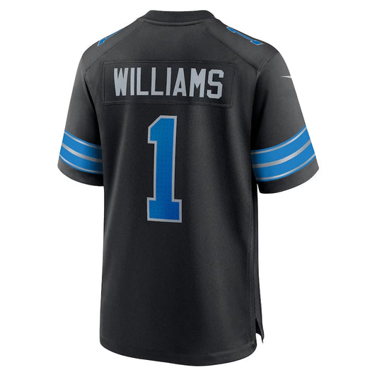 D.Lions #1 Jameson Williams Black 2nd Alternate Game Player American Football Jerseys