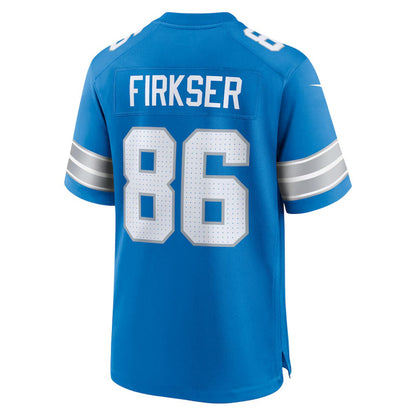 D.Lions #86 Anthony Firkser Blue Team Game American Football Jersey