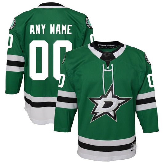 Custom D.Stars Home Premier Jersey  Green Stitched American Hockey Jerseys CROVYIE