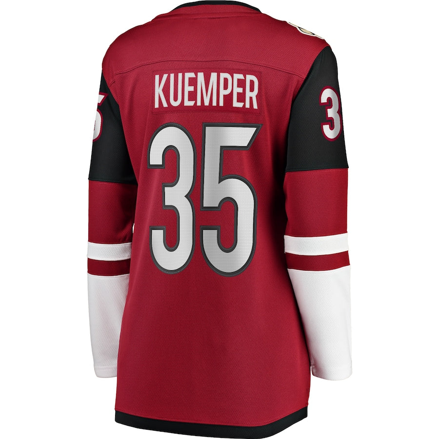 A.Coyotes #35 Darcy Kuemper Fanatics Branded Home Premier Breakaway Player Jersey Garnet Stitched American Hockey Jerseys CROVYIE