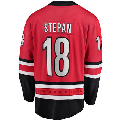 C.Hurricanes #18 Derek Stepan Fanatics Branded Home Breakaway Player Jersey Red Stitched American Hockey Jerseys CROVYIE