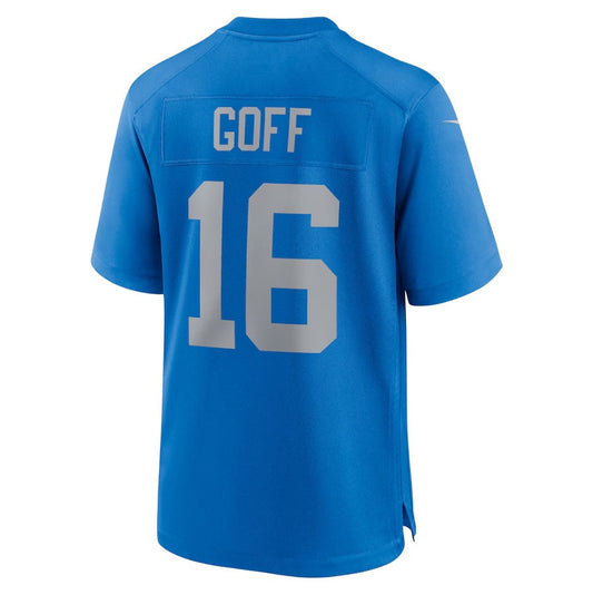D.Lions #16 Jared Goff Blue Alternate Game Stitched American Football Jerseys